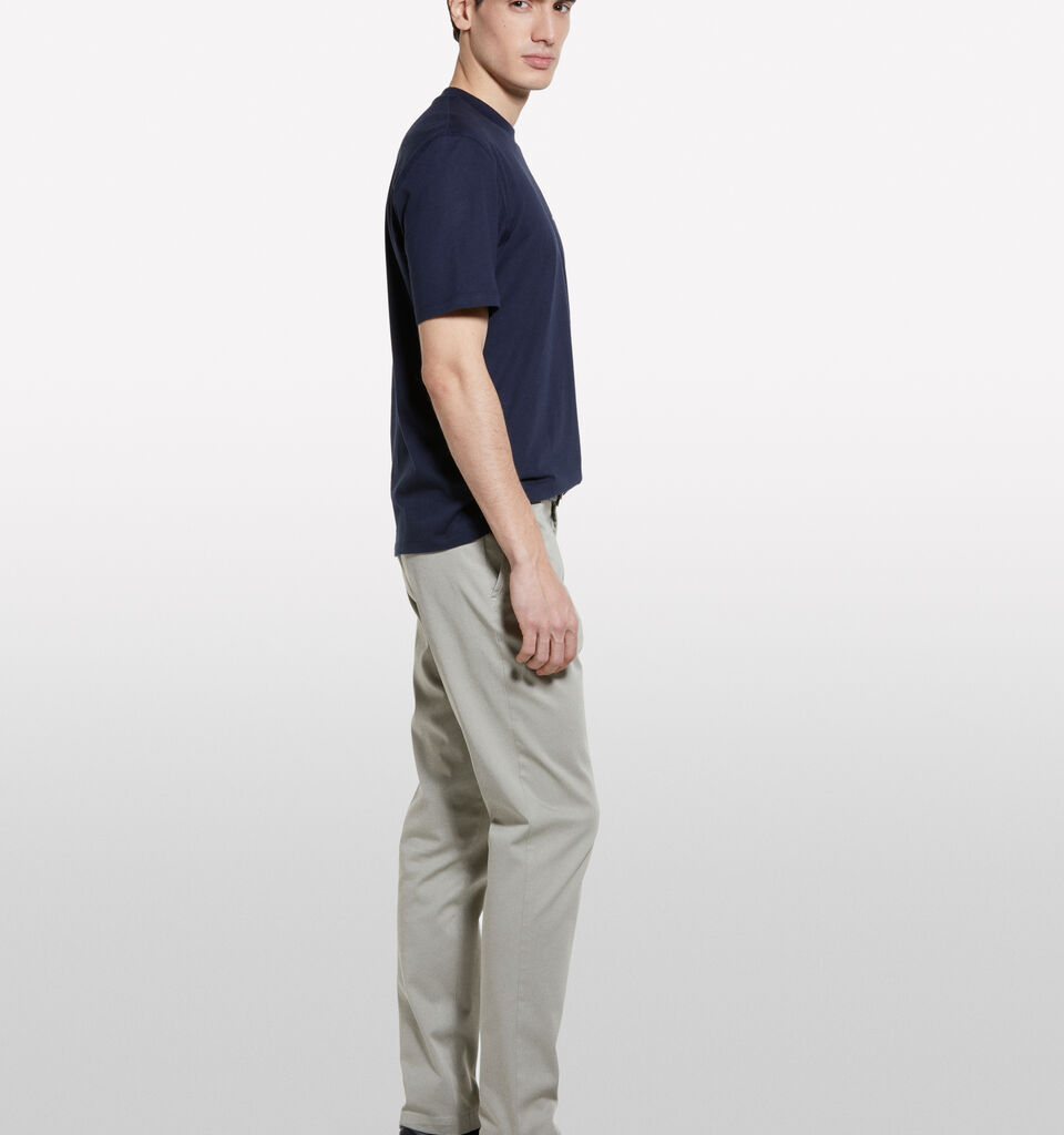 Blue t-shirt with print - men's short sleeve t-shirts - Dark Blue | Sisley image number 2